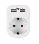 ΑΝΤΑΠΤΟΡΑΣ ΣΟΥΚΟ ΜΕ 2 ΘΥΡΕΣ USB 2.1A/5V