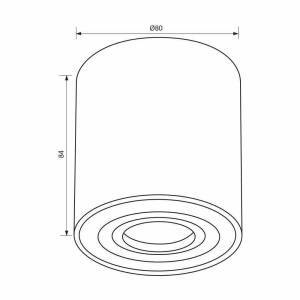 Φωτιστικό Οροφής GU10 DL725 WH OZZY Λευκό