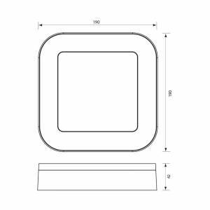 Φωτιστικό LED DOLCE/SQ Λευκό 15W 4000K IP65