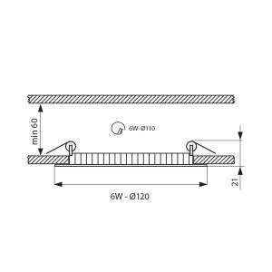 Φωτιστικό LED Panel ESTE 6W 4000K Λευκό