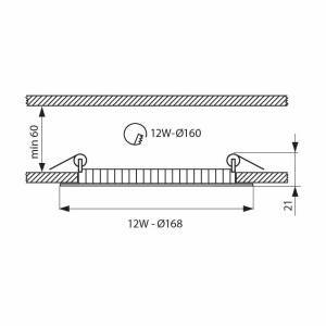 Φωτιστικό LED Panel ESTE 12W 4000K Μαύρο