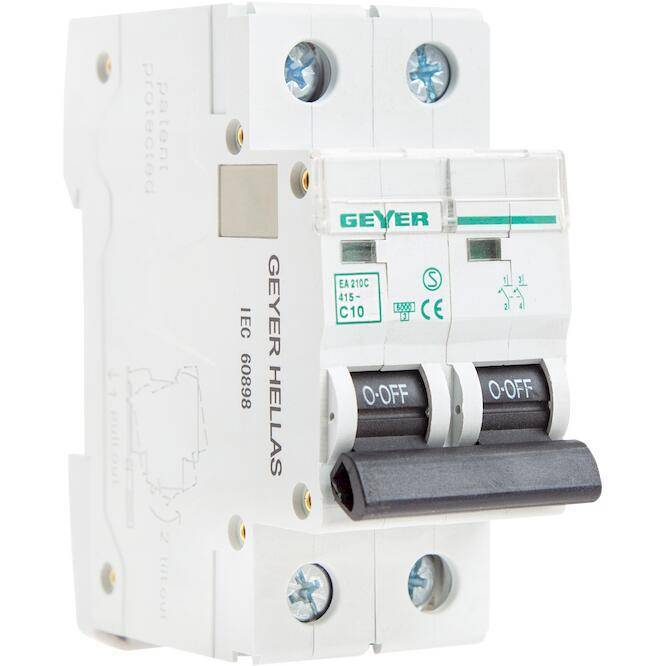 Αυτόματη Ασφάλεια 2P C10A 6kA