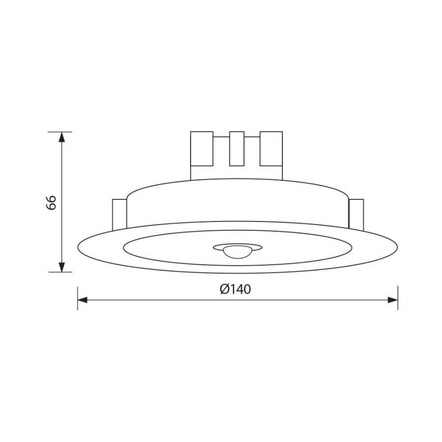 Φωτιστικό Χωνευτό DION LED 11W SR36