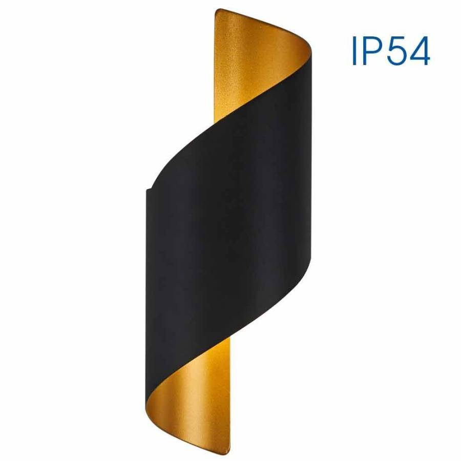 Φωτιστικό Apollo LED Up-Down 2x5W 4000K Black/Gold IP54