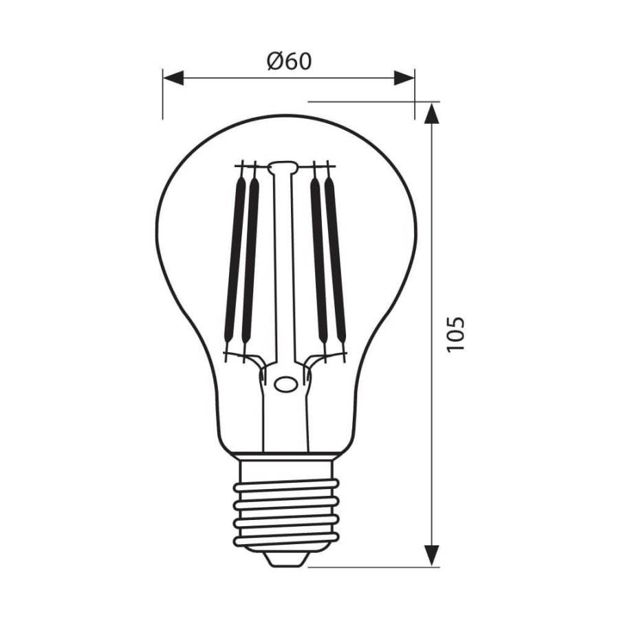 Λάμπα FILAMENT FLICK LED AF60 6W E27 3000K