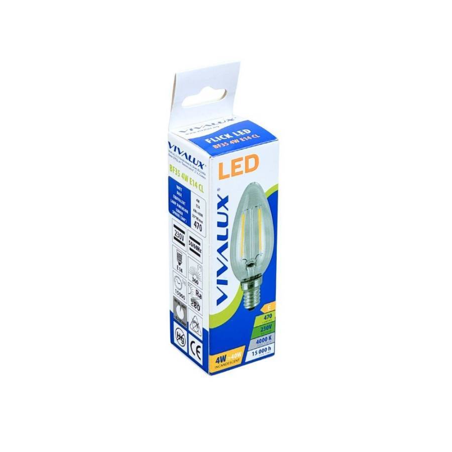 Κερί FILAMENT FLICK LED BF35 4W E14 4000K