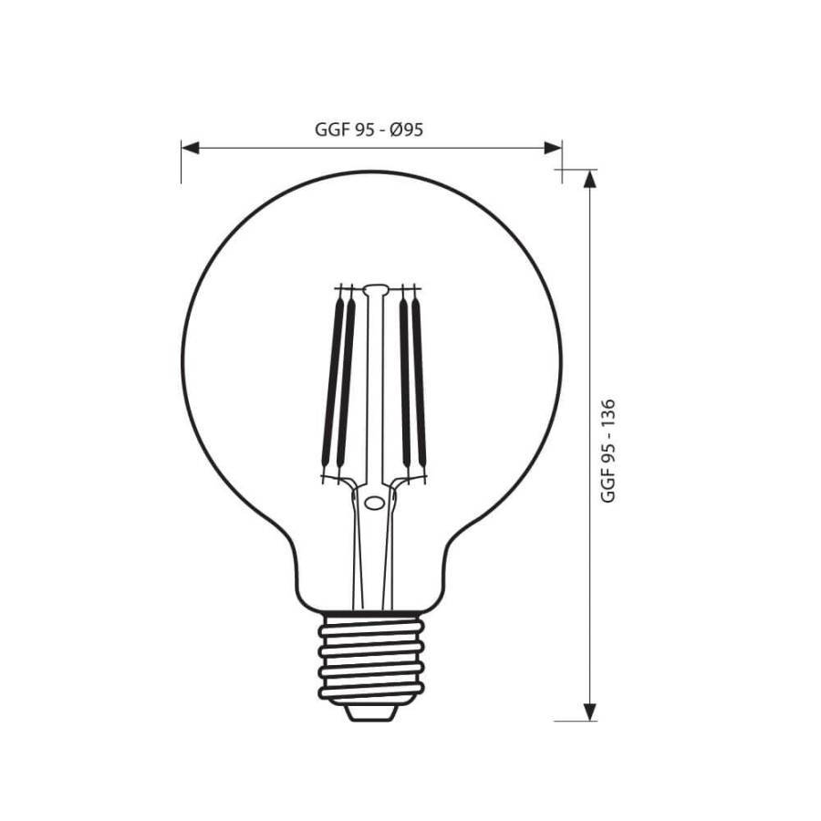 Λάμπα FILAMENT FLICK GLOBO LED GGF95 8W E27 3000K