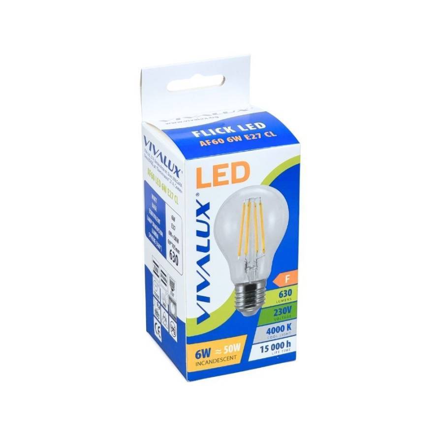 Λάμπα FILAMENT FLICK LED AF60 6W E27 4000K