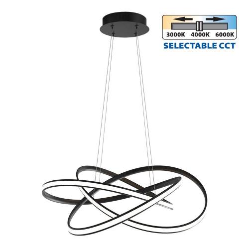 Φωτιστικό Κρεμαστό Marea LED 60W CCT-Switch Μαύρο