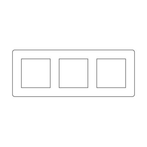 Πλαίσιο Τριπλό Οριζόντιο Μπεζ