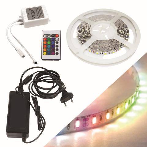Set Ταινία LED 5m 72W RGB με Τροφοδοτικό και Controller IP65