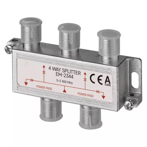 Διακλαδωτής F 4-Εξόδων 5-2400Mhz με Power-Pass