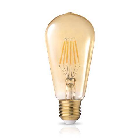 ST64 Filament Vintage 8W E27 2200K 630Lm Dimmable
