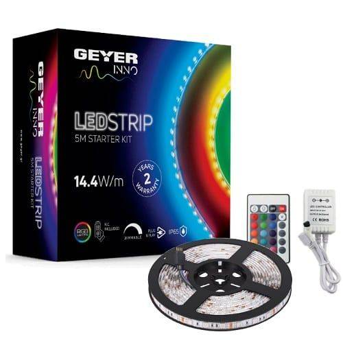 Set Ταινία LED 5m 72W RGB με Τροφοδοτικό και Controller IP65