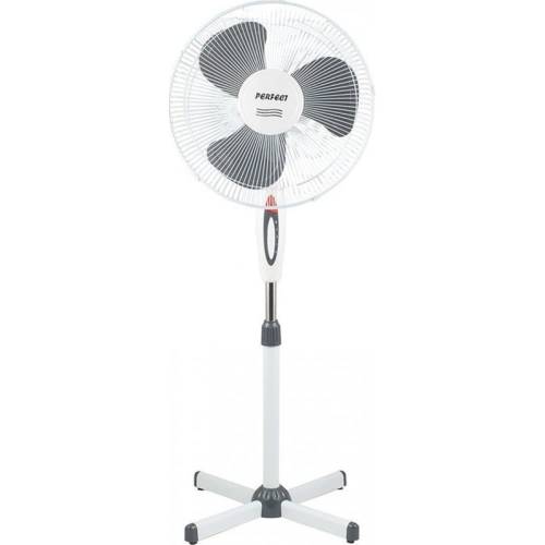 Ανεμιστήρας Ορθοστάτης 16" 40W Λευκό-Γκρι Perfect FM-3231