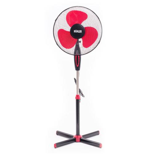 Ανεμιστήρας Ορθοστάτης 16" 40W Μαύρο-Κόκκινο Mühler FM-5071